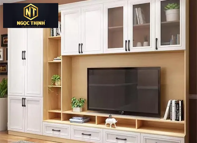 TỦ TRANG TRÍ KẾ HỢP KỆ TIVI GIÁ TỐT